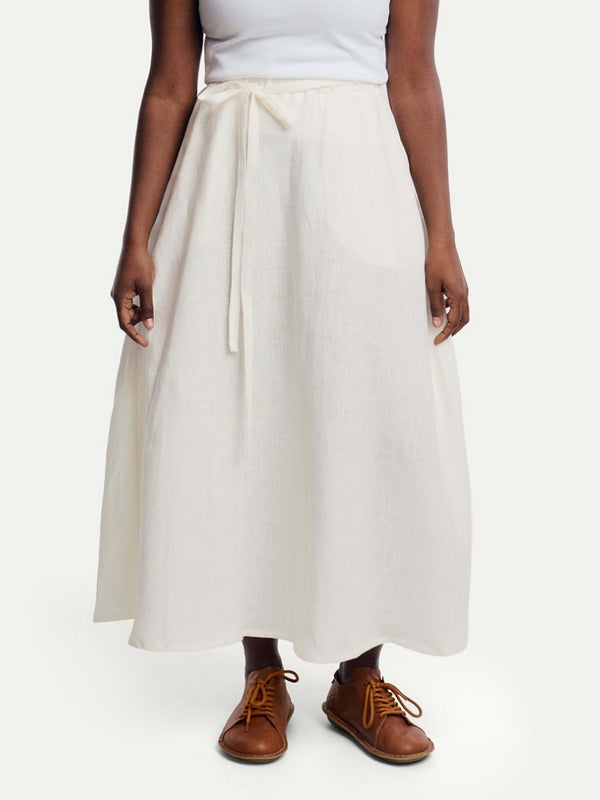 Nuppu-pellavahame, luonnonvalkoinen