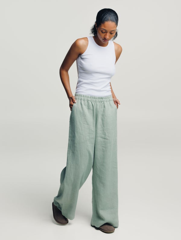 Kielo-pellavahousut, h2o