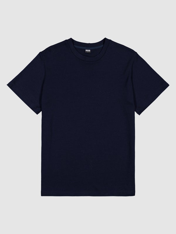 Daniel-merino-T-paita, musteensininen