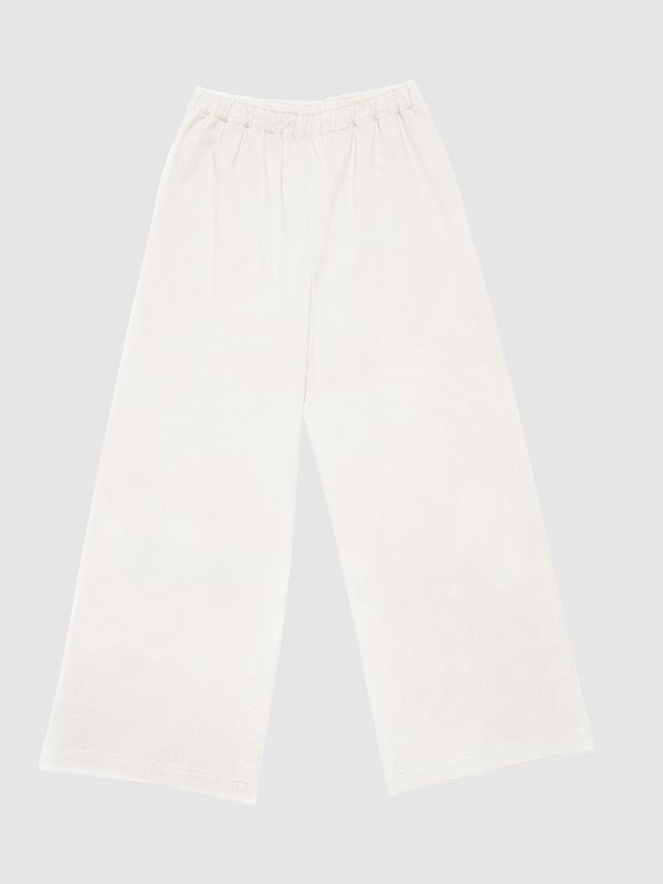 Kielo-pellavahousut, luonnonvalkoinen