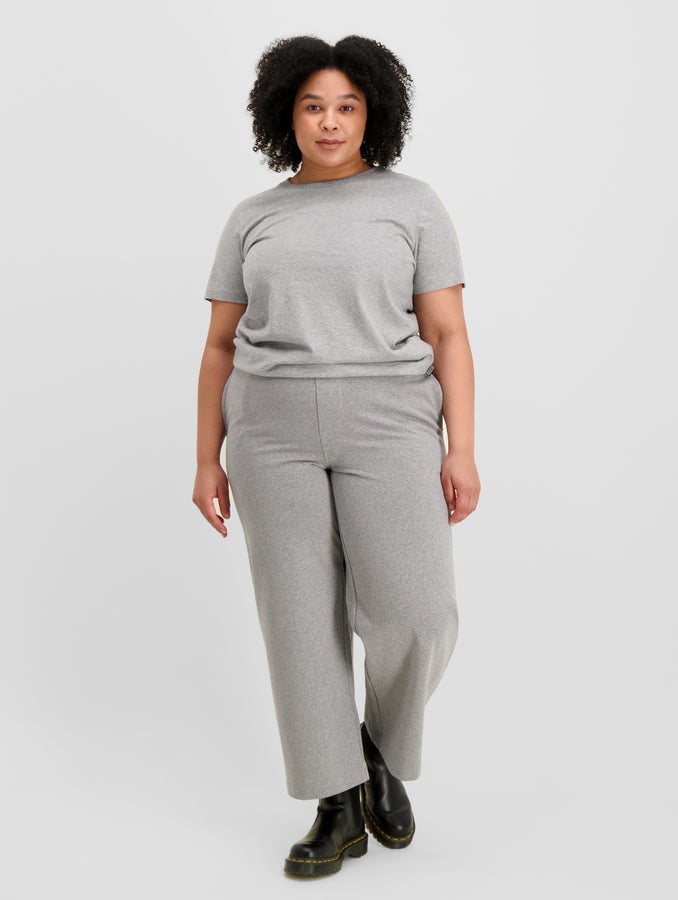 Naisten T-paita, savunharmaa