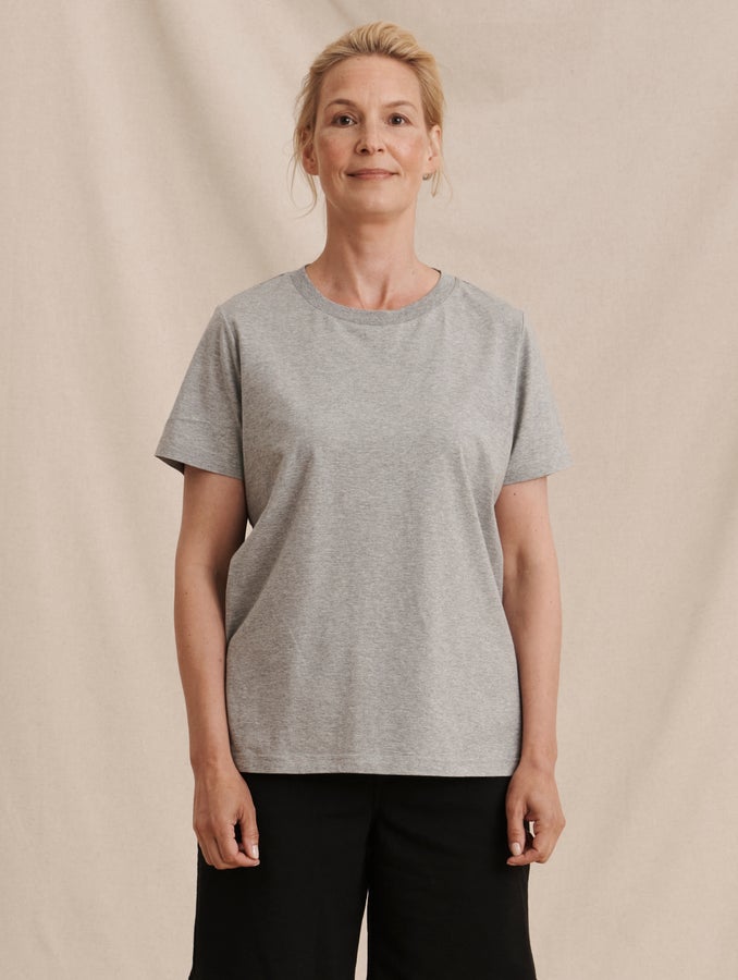 Naisten T-paita, savunharmaa