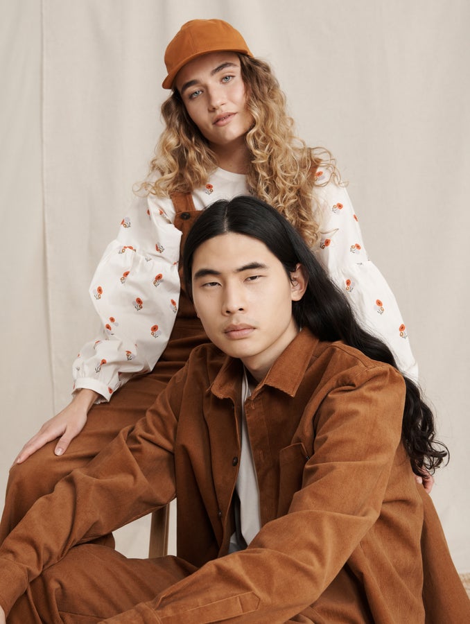 Aili-printtipusero, koivu Kaunokaiset-kuosi