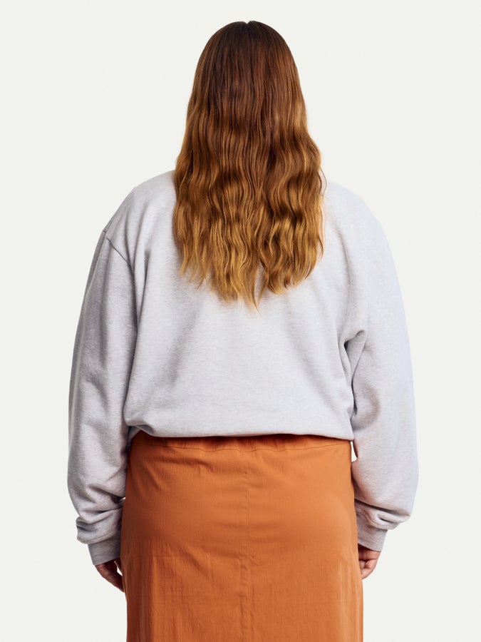 Aika-collegepaita, marmorinharmaa / chenille