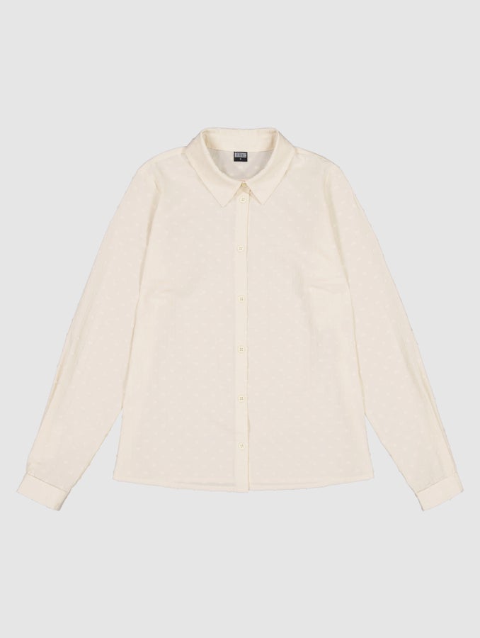 Helj&auml;-kauluspaita, luonnonvalkoinen