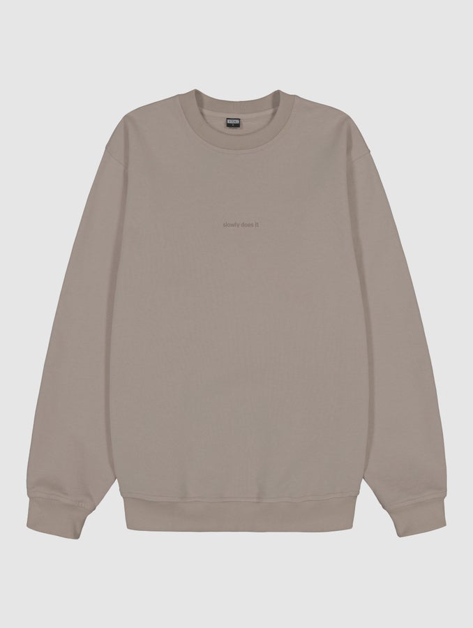 Maltti-collegepaita, taupe / printti