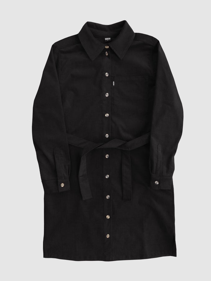 Riikka-vakosamettimekko, musta