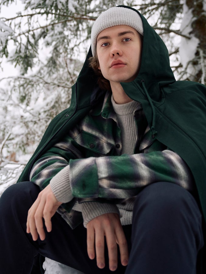 Tapani-flanellipaita, tummanvihre&auml; ruutu