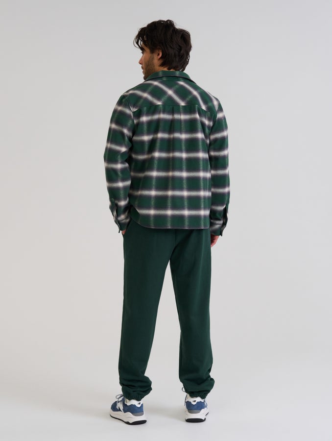 Tapani-flanellipaita, tummanvihre&auml; ruutu