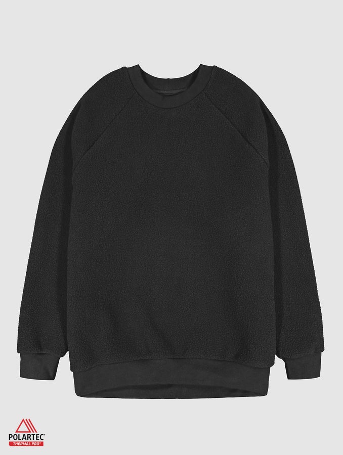 Teddy-fleecepaita, musta