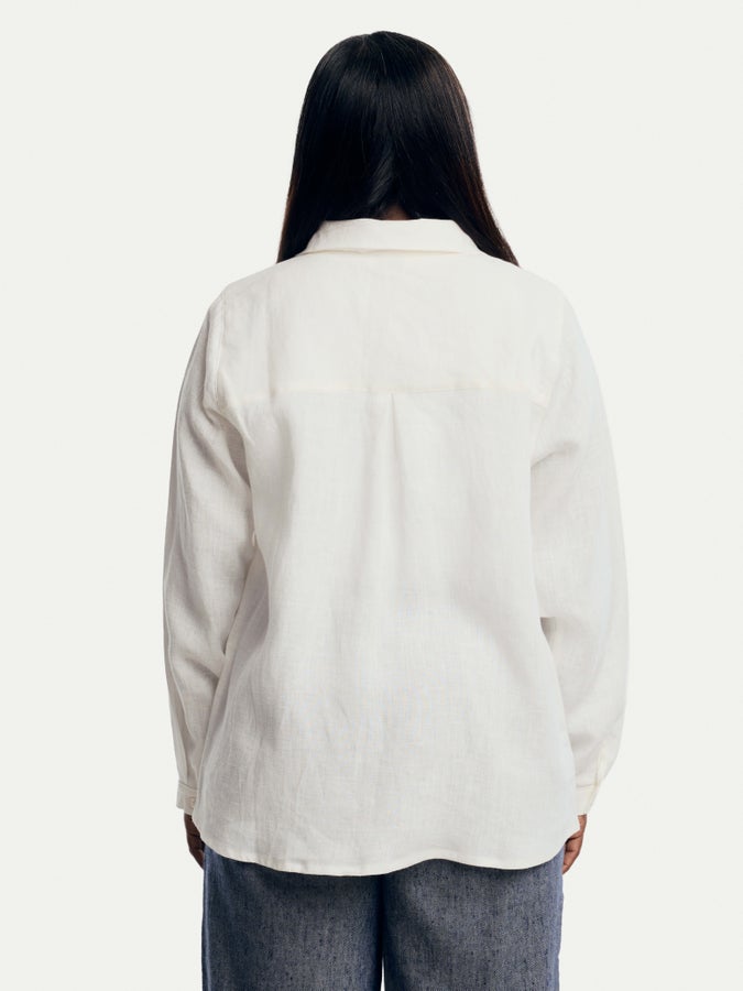 Alina-pellavapaita, luonnonvalkoinen