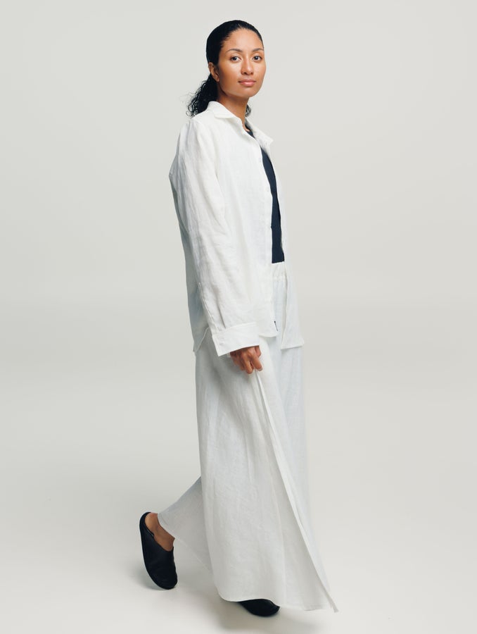 Alina-pellavapaita, luonnonvalkoinen