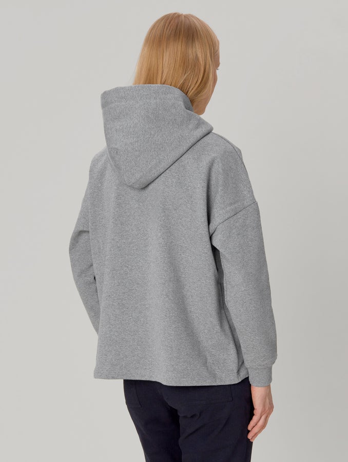 Boxy Hoodie, savunharmaa