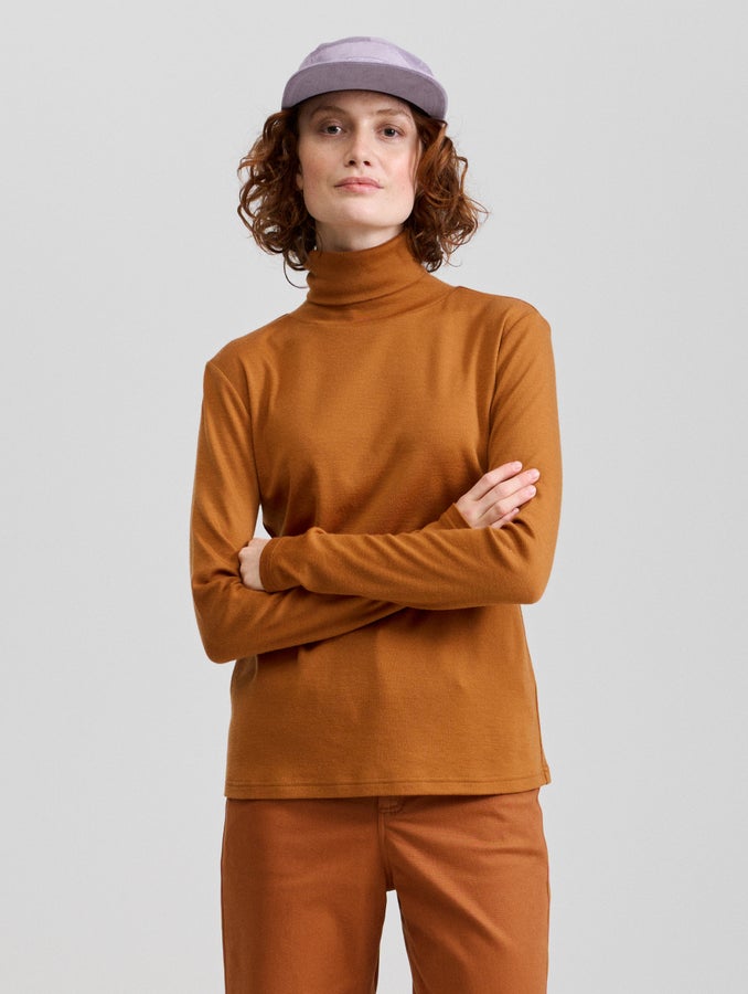 Roosa-merinopooloneule, kastanja